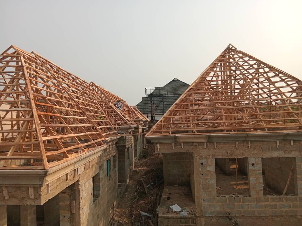 Wooden roof carcass Ashipa Estate off Akala express Ibadan