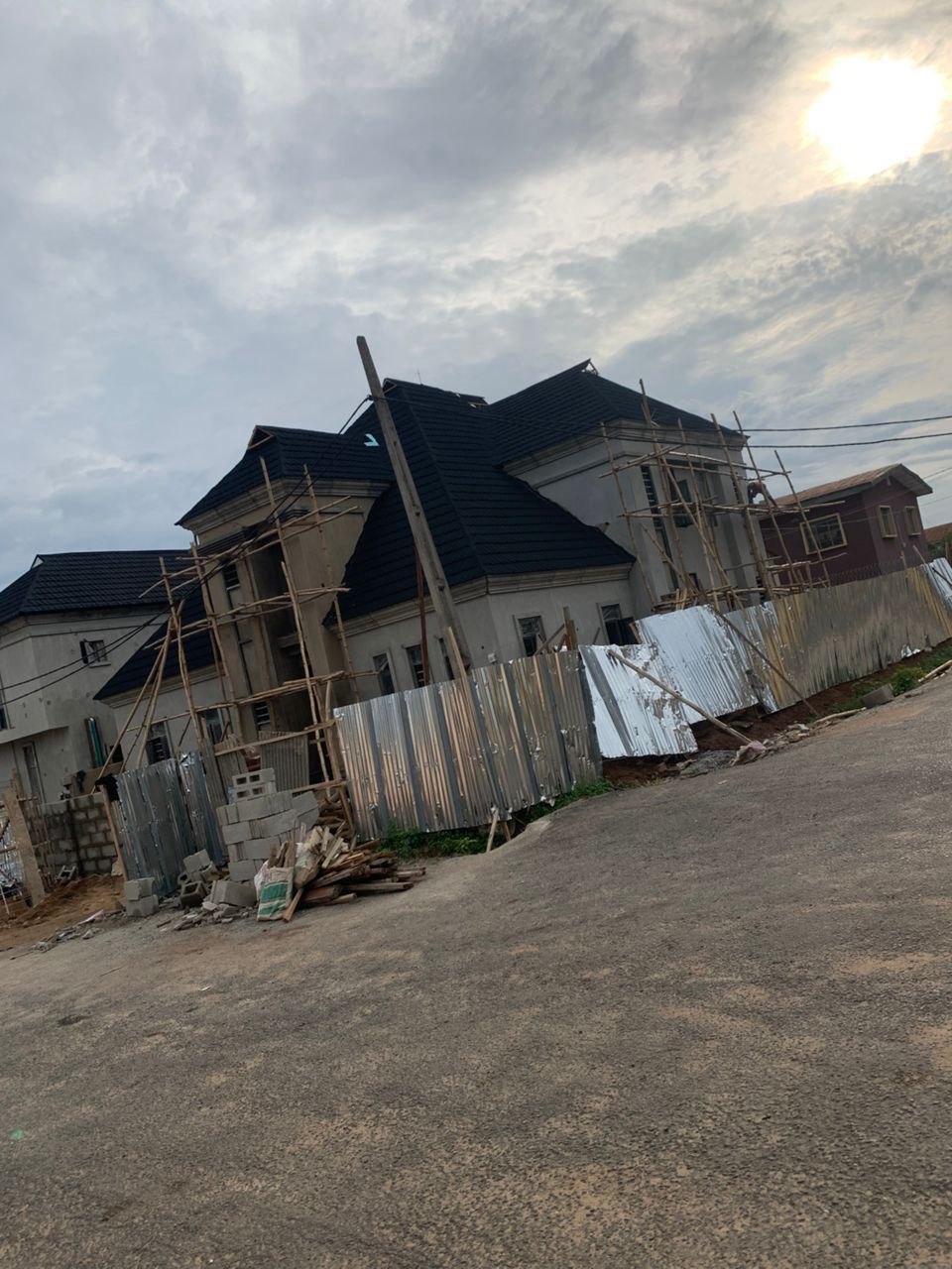 Completed roofing Oluyole Estate, Ibadan