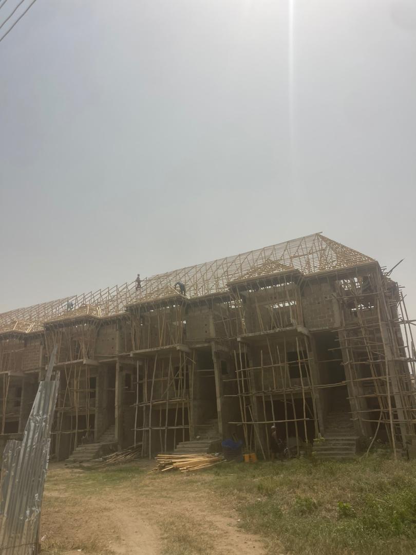 Roof frame wooden carcass Shaki, Oyo State
